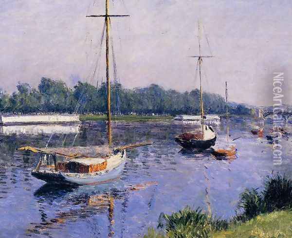 The Basin At Argenteuil Oil Painting - Gustave Caillebotte