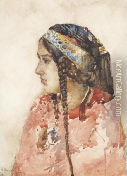 The Babylonian Girl Oil Painting - Arthur Melville