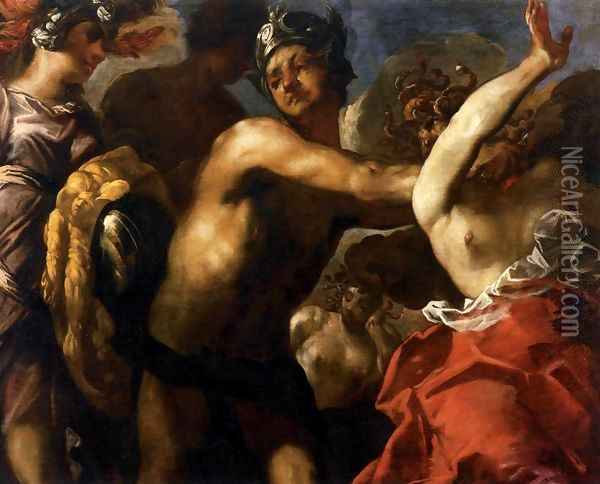 Perseus Beheading Medusa Oil Painting - Francesco Maffei