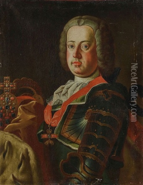Kaiser Franz I Oil Painting - Martin van Meytens the Younger