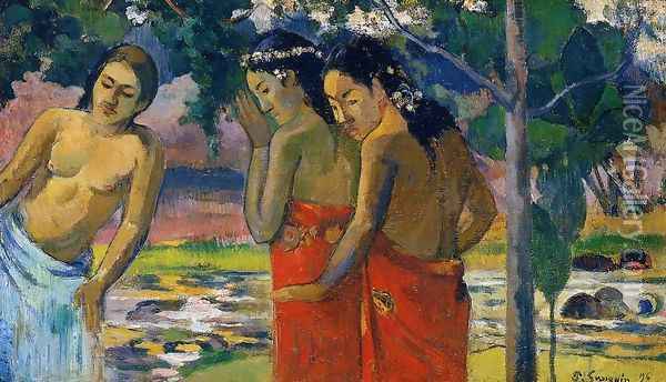Three Tahitian Women I Oil Painting - Paul Gauguin