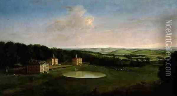 View of Uppark from the South West Oil Painting - Peter Tillemans