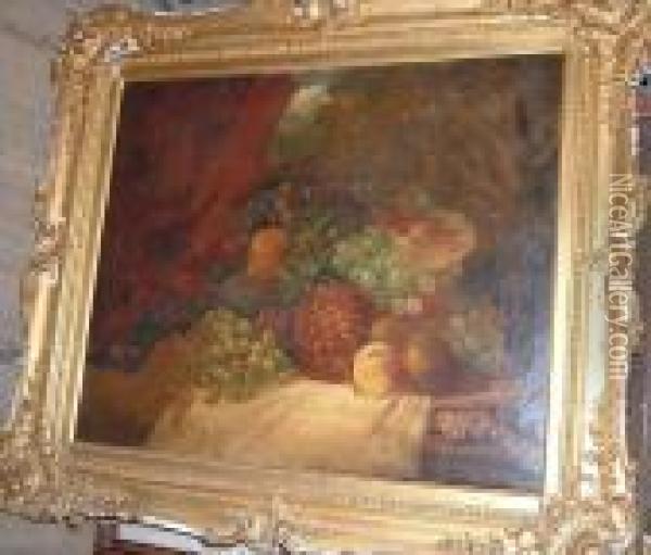 Still Life Offruit Oil Painting - Charles Thomas Bale