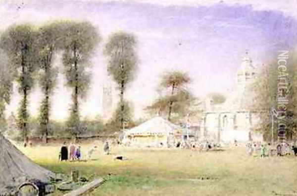 Glastonbury Fair Oil Painting - Albert Goodwin