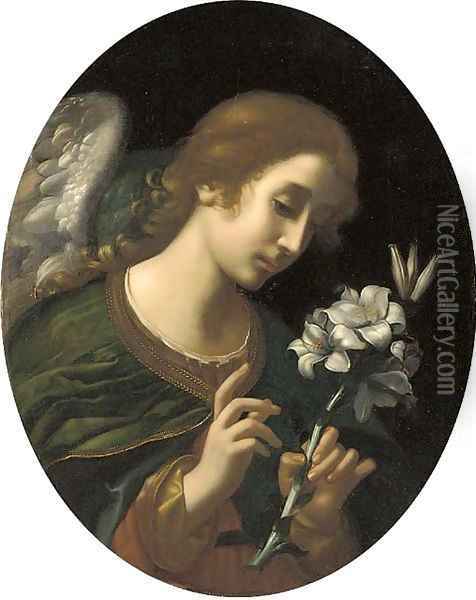 An Angel of the Annunciation Oil Painting - Carlo Dolci
