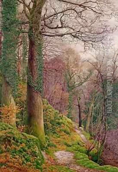 A Path in the Wood Oil Painting - Edward Bentley