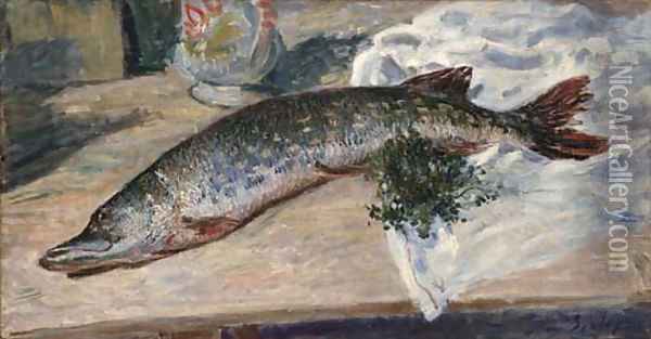 Le brochet Oil Painting - Alfred Sisley