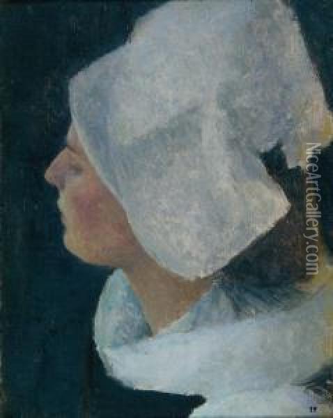La Bretonne Oil Painting - Pascal-Adolphe-Jean Dagnan-Bouveret