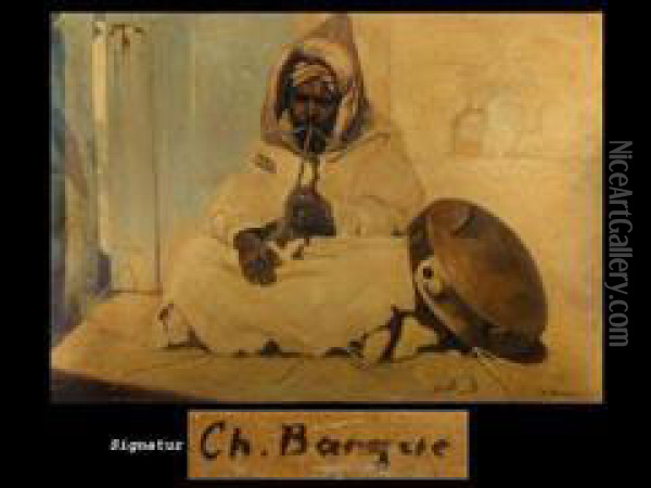Pfeife Rauchender Araber Oil Painting - Charles Bargue