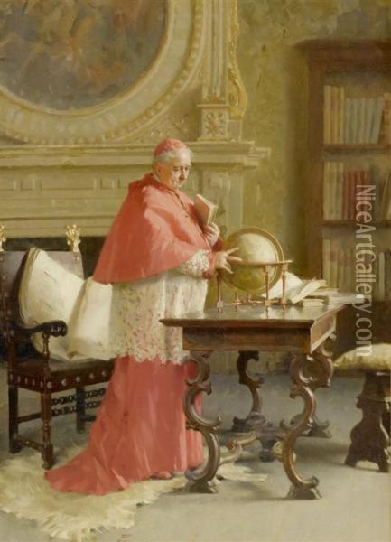 Cardinal Oil Painting - Giovanni Paolo Bedini