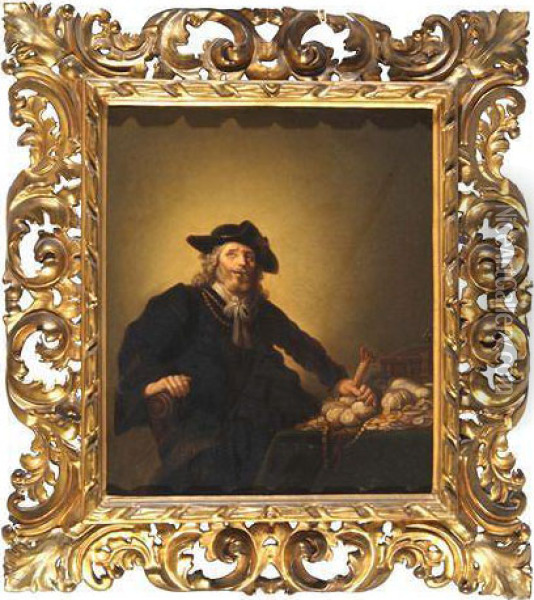 Portrait Of Amoney Lender Oil Painting - Pietro Comucci