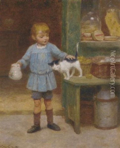 The Young Friends Oil Painting - Victor Gabriel Gilbert