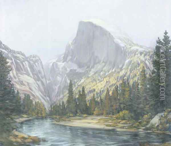 Royal Arch, Half Dome, Yosemite Oil Painting - Henry Joseph Breuer