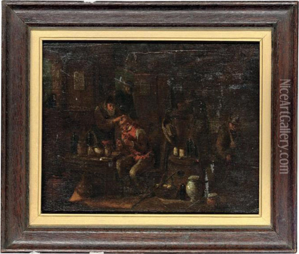 A Doctor Treating A Patient In An Interior Oil Painting - Egbert Jaspersz. van, the Elder Heemskerck