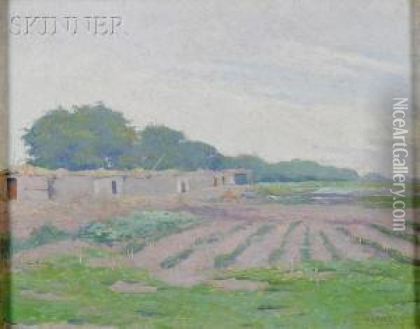View Of An Egyptian Farm Oil Painting - Eric Pape