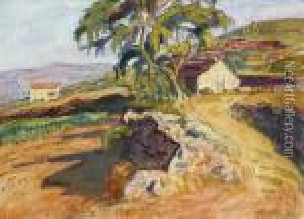 Paysage A Sainte-afrique Oil Painting - Victor Prouve