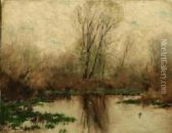 May Morning Near Yonne Oil Painting - Charles Partridge Adams