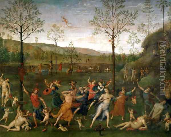 Combat of Love and Chastity Oil Painting - Alvaro Di Pietro (Pirez D'Evora)