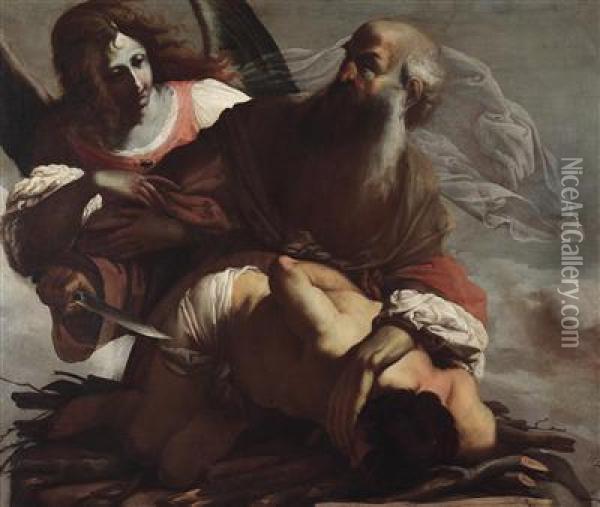 The Sacrifice Of Isaac Oil Painting - Luigi Miradori Il Genovesino