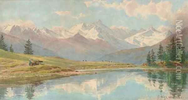 Montana, a crisp morning Oil Painting - Charles Jones Way