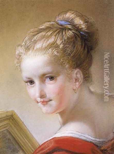 Head of a Young Girl 1717 Oil Painting - Benedetto Luti