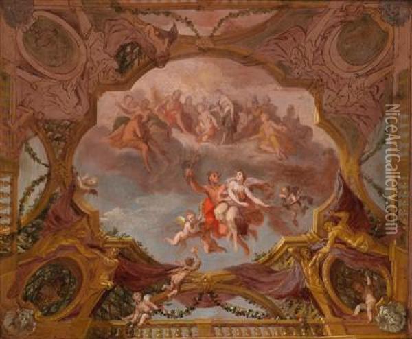 Szene Aus Der Griechischen Mythologie Oil Painting - Daniel Gran