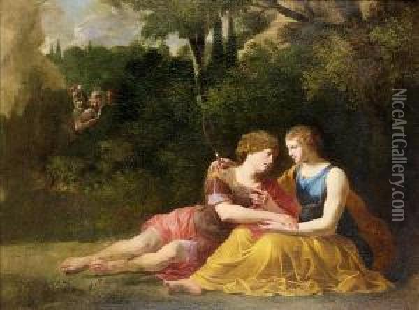 Rinaldo And Armida Oil Painting - Giovanni Francesco Romanelli