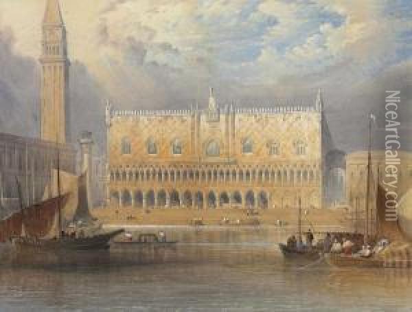 The Ducal Palace, Venice Oil Painting - William Purser