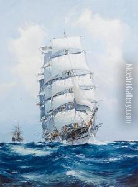 The Square-rigged Wool Clipper Oil Painting - Jack Spurling