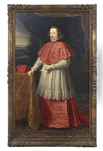 Le Cardinal-infant Ferdinand D'autriche (1609-1641) Oil Painting - Caspar de Crayer
