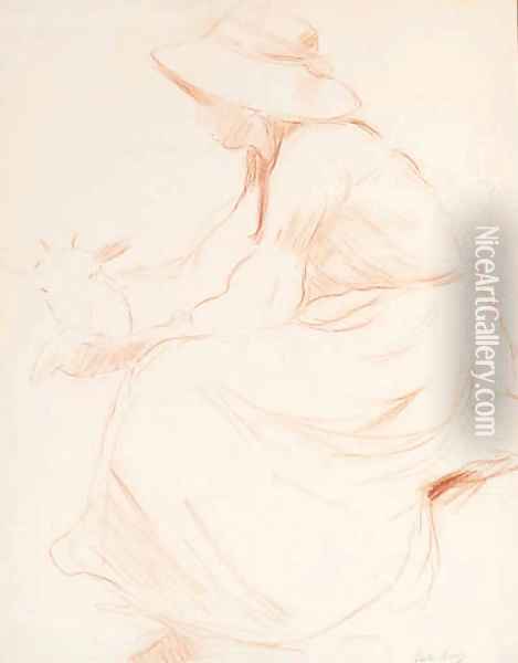 Julie la chvre Oil Painting - Berthe Morisot