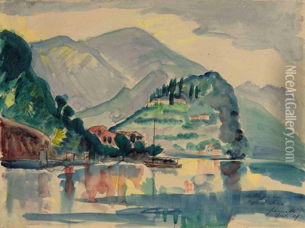 Bellagio Am Lago Di Lecco Oil Painting - Walter Gramatte