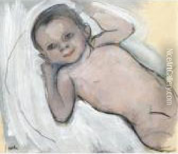 Study Of Willy, The Artist's Son Oil Painting - Samuel John Peploe