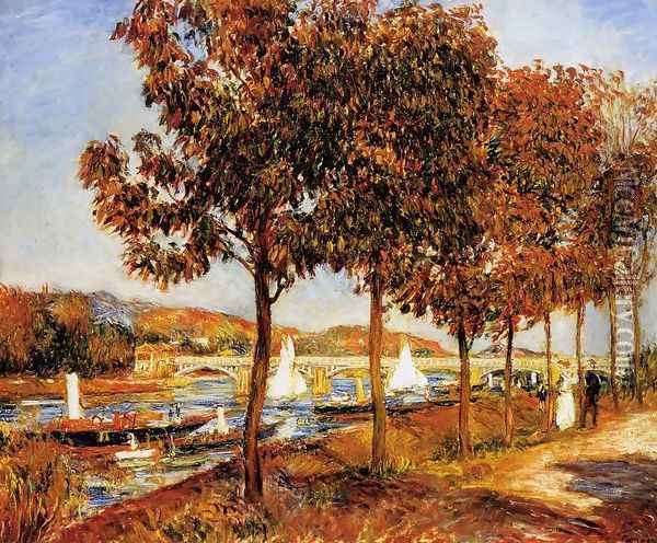 The Bridge At Argenteuil In Autumn Oil Painting - Pierre Auguste Renoir