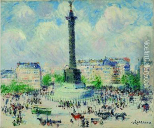  La Place De La Bastille  Oil Painting - Gustave Loiseau