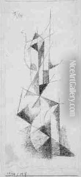 Komposition Oil Painting - Paul Klee