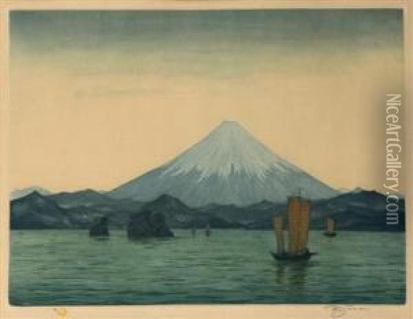 A View Of Fuji Oil Painting - Tavik Frantisek Simon