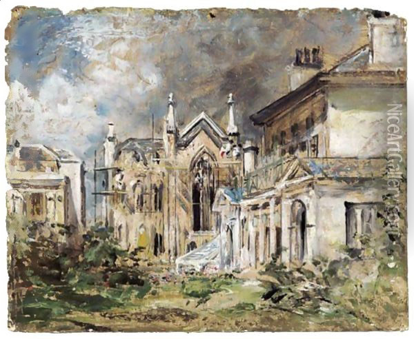 The Gothic House, Sillwood Place, Brighton Oil Painting - John Constable