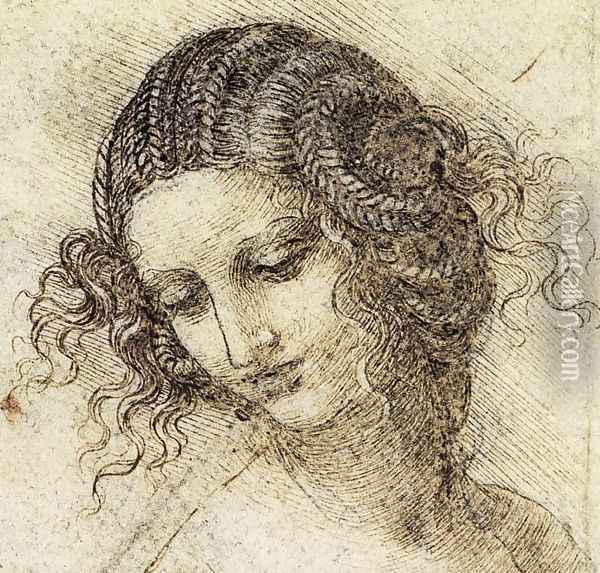 Leda draw Oil Painting - Leonardo Da Vinci