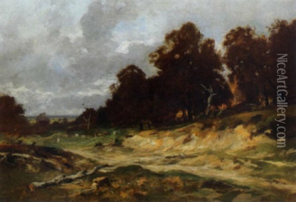 Herbstliche Waldlandschaft Oil Painting - Otto Froelicher