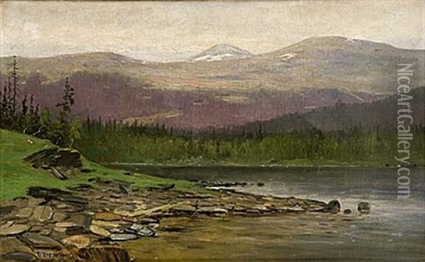 Norrlandskt Fjallandskap Oil Painting - Olof Hermelin
