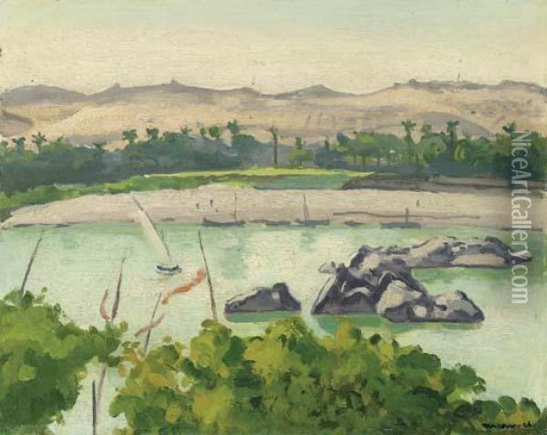 Le Nil A Assouan, Egypte Oil Painting - Albert Marquet
