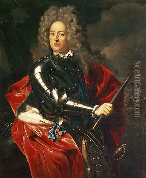 Portrait of John Churchill, 1st Duke of Marlborough (1650-1722) Oil Painting - Adriaen Van Der Werff