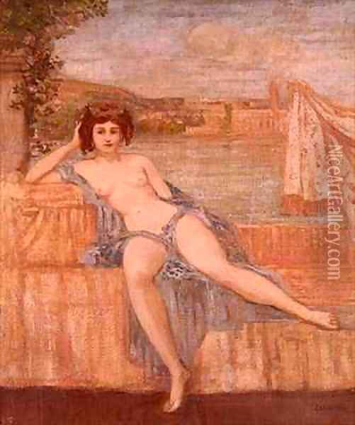 Nymph by Harbour Oil Painting - Charles Edward Conder