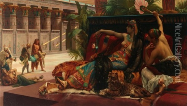 Cleopatra Testing Poison Oil Painting - Alexandre Cabanel