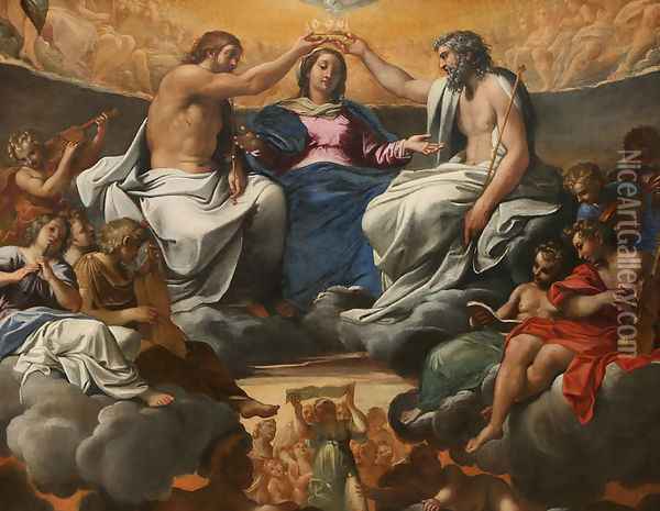 The Coronation of the Virgin Oil Painting - Annibale Carracci