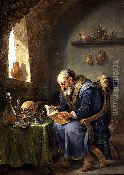 The Alchemist 3 Oil Painting - David The Younger Teniers