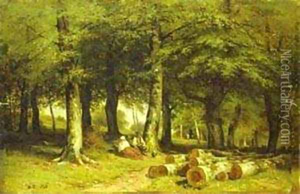 In The Grove 1869 Oil Painting - Ivan Shishkin
