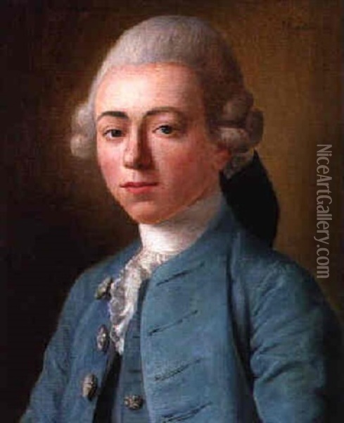 Portrait Of A Gentleman Oil Painting - Francois Hubert Drouais