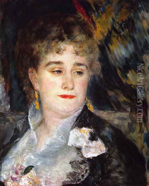 First Portrait of Madame Georges Charpentier Oil Painting - Pierre Auguste Renoir